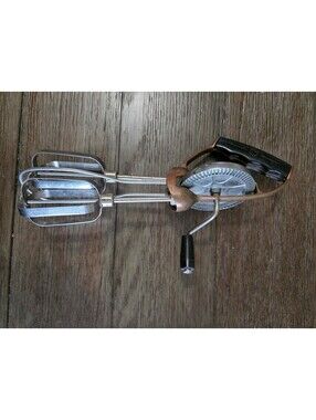 Vintage Hand Mixer with Stainless Steel Beaters
